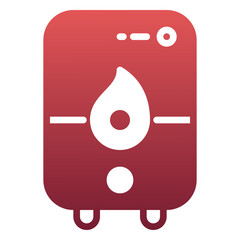 heater icon, gradient glyph icon style