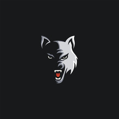 Vector Head Wolf Design Ilustration