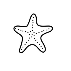 Obraz premium Starfish simple flat icon illustration on white background..eps