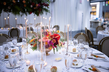 Tropical Traditional Wedding Botanical Nature Bokeh Close-up Event Events Flower Flowers Asian Arch Forest Jungle Ceremony Reception Table Settings Anthurium Rose Peony Fern