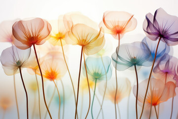 Beautiful Ethereal Flowers Abstract Background