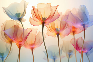 Fototapeta na wymiar Beautiful Ethereal Flowers Abstract Background