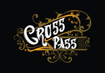 CROSS PASS word graffiti tag style