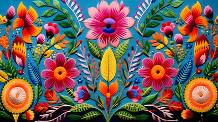 Fototapeta na wymiar Mexican embroidery