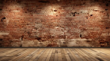 Empty Room with Bricks Wall