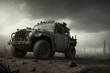 Fototapeta premium post apocalypse landscape