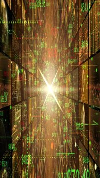 Financial matrix grid with numbers and dollars. Vertical footage in 9:16 ratio. Smartphone and social media ready