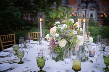 Botanical Garden Wedding Flowers Event Bouquet Forest Fairytale Flower Events Table Setting Centerpiece Arrangement Design Candles