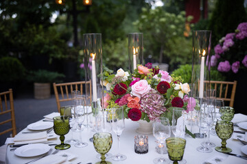Botanical Garden Wedding Flowers Event Bouquet Forest Fairytale Flower Events Table Setting Centerpiece Arrangement Design Candles