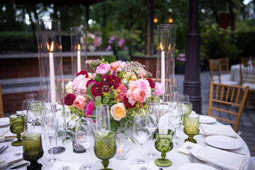 Botanical Garden Wedding Flowers Event Bouquet Forest Fairytale Flower Events Table Setting Centerpiece Arrangement Design Candles