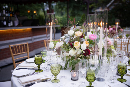 Botanical Garden Wedding Flowers Event Bouquet Forest Fairytale Flower Events Table Setting Centerpiece Arrangement Design Candles