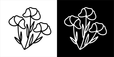 Illustration vector graphics of flower icon
