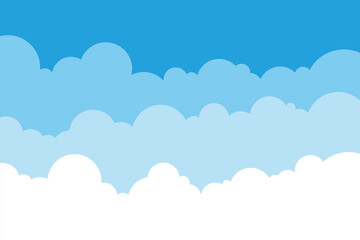Vector illustration flat design beautiful Sky and Cloud. Suitable for your project, flyers, postcards, web banners