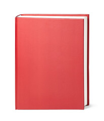 A red book isolated on white background