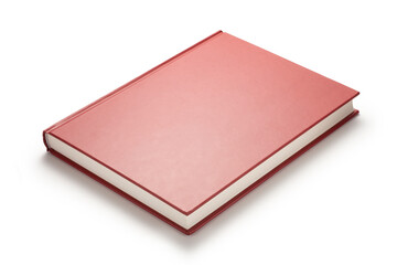 A red book isolated on white background
