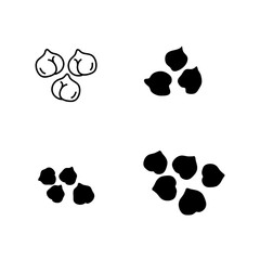 chickpeas hummus icon set,chickpeas hummus icon vector illustration on white background..eps