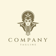 Egypt god logo design vector illustration