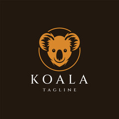 Koala logo design vector illustration