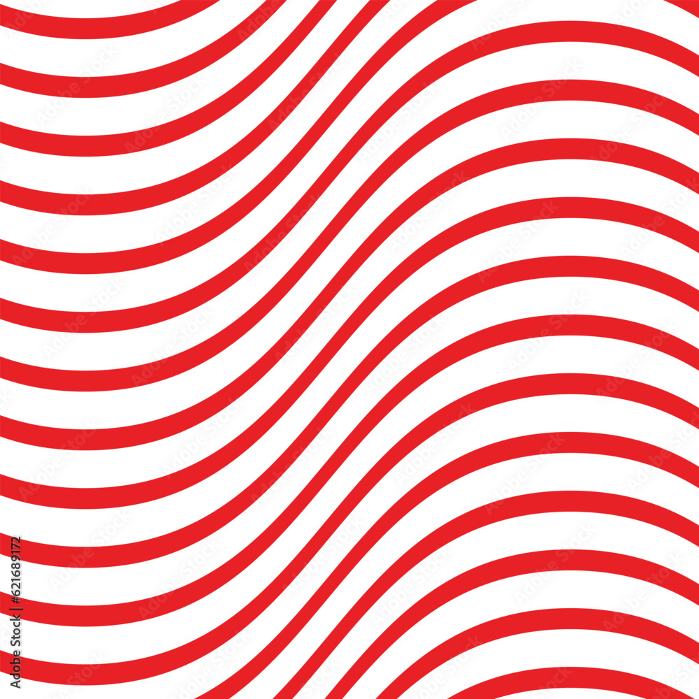 Poster abstract geometric seamless red horizontal wave pattern.