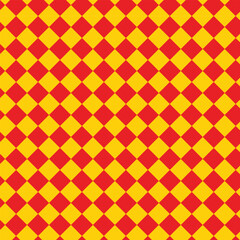 abstract geometric seamless red yellow check pattern perfect for wallpaper background.
