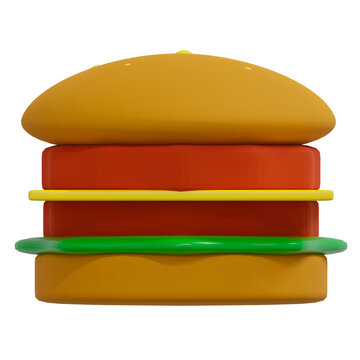 3D burger icon