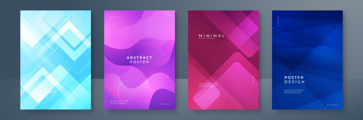 Abstract template brochure design with geometric background