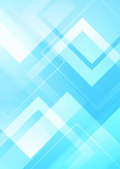 Vector blue gradient abstract geometric poster