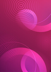 Vector magenta abstract geometric poster