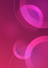 Magenta annual report brochure flyer design template with circles style. vector illustration, Use for Leaflet cover presentation abstract flat background, layout in A4 size