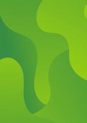 Fototapeta premium Minimal geometric background. Green elements with fluid gradient. Dynamic shapes composition.