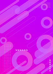Vector illustration of bright purple abstract pattern background with line gradient texture for minimal dynamic cover design. Blue, pink, yellow, green placard poster template