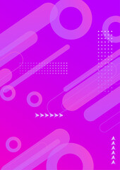 Vector purple abstract geometric poster