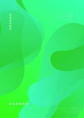 Abstract green gradient geometric cover designs