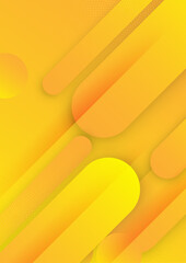 Modern abstract covers layout design template, Vivid and bright yellow gradient, Annual report design, Poster and Banner, 4 set sign, Flat style vector illustration artwork.