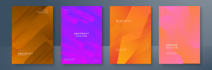 Vector colorful abstract geometric poster