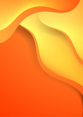 Minimal geometric orange and yellow geometric shapes light technology background abstract design. Vector illustration abstract graphic design pattern presentation background web template.