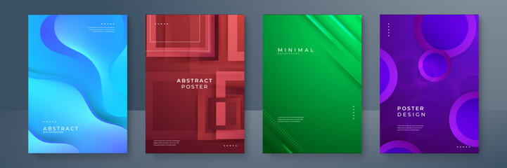 Minimal colorful geometric shapes abstract modern background design. Design for poster, template on web, backdrop, banner, brochure, website, flyer, landing page, presentation, certificate,.