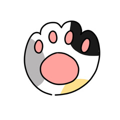 cat paws, cute cat foot illustration