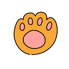 cat paws, cute cat foot illustration