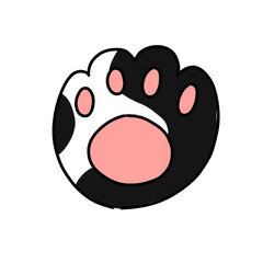 cat paws, cute cat foot illustration