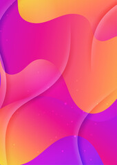Abstract purple orange geometric background. Dynamic shapes composition. Cool background design for posters. Vector illustration