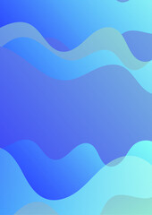 Minimal geometric background. Blue elements with fluid gradient. Dynamic shapes composition.