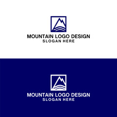 Naklejka premium mountain logo design