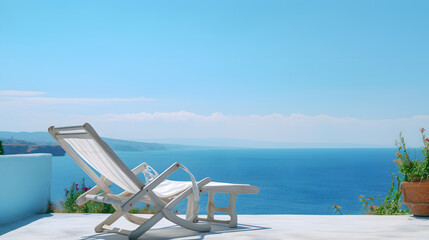 Fototapeta premium chairs on a beach