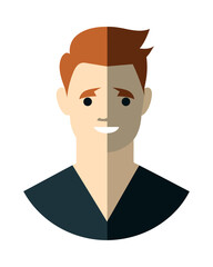 Smiling businessman avatar symbolizes success in business