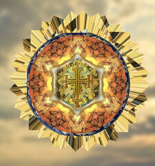 Orthodox cross symbol of faith