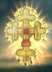 Orthodox cross symbol of faith