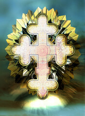 Orthodox cross symbol of faith