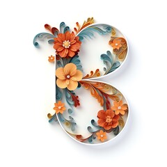 Letter B Floral Art