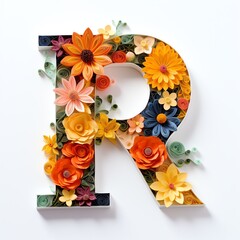 Cultivated Letters in Bloom Letter R